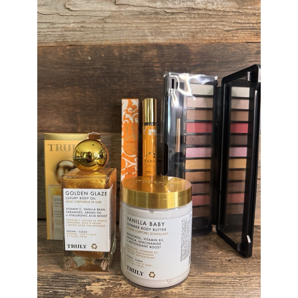 Truly Golden Glaze + Vanilla Baby‎ + Yara Tous Perfume + Profusion Palette $110